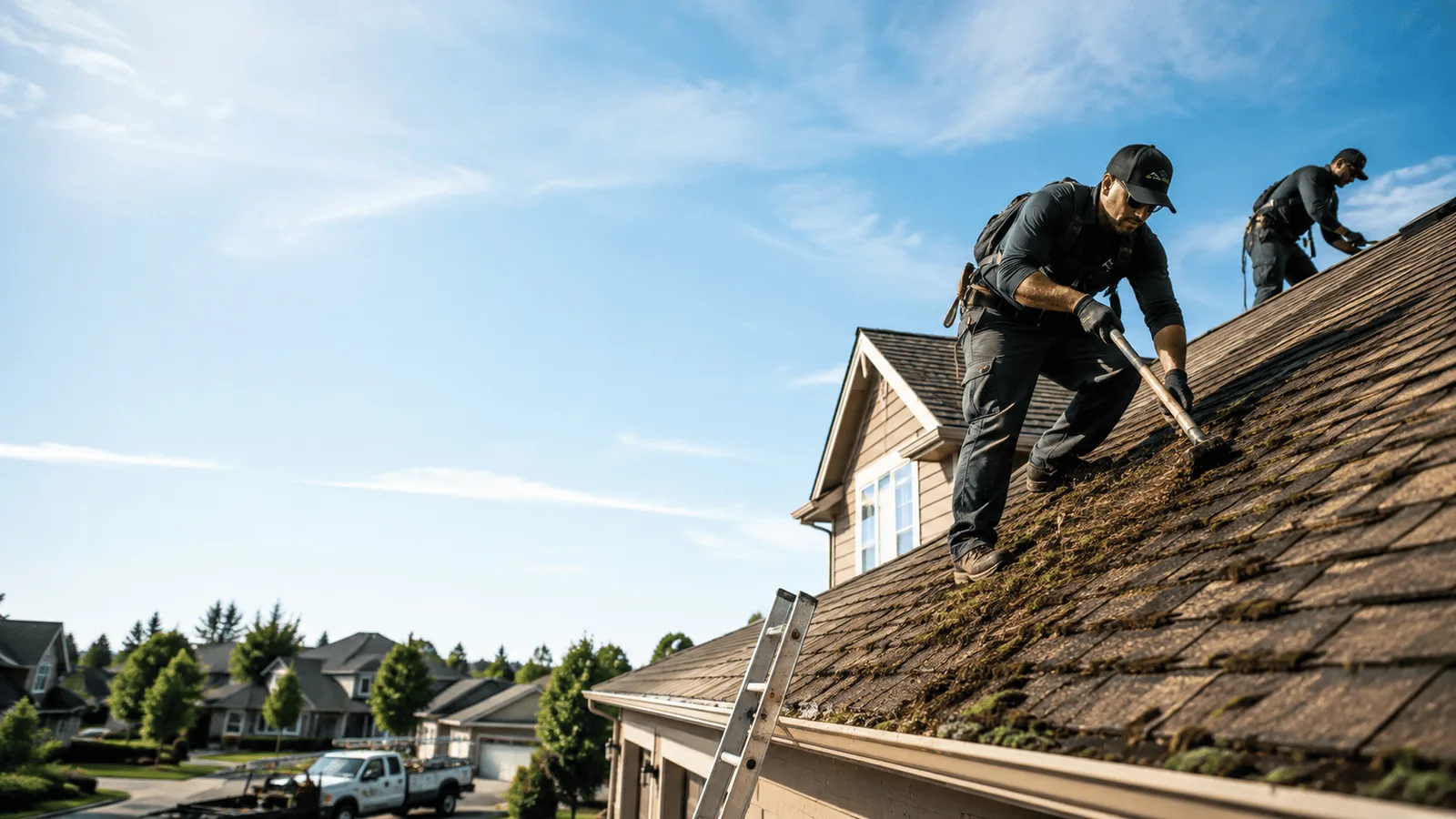 Roof Moss Removal in Ludington, MI near me
